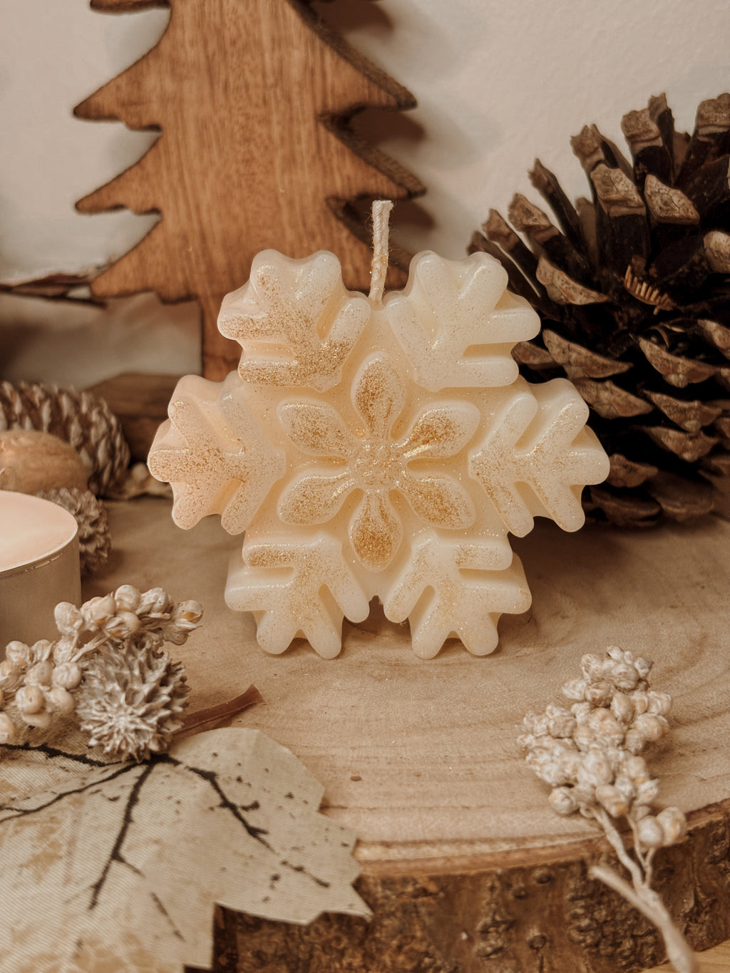 Bougie flocons de neige