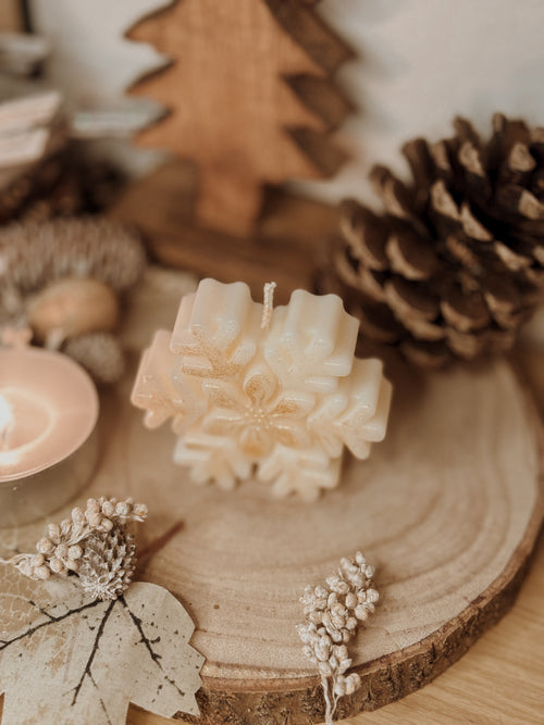 Bougie flocons de neige