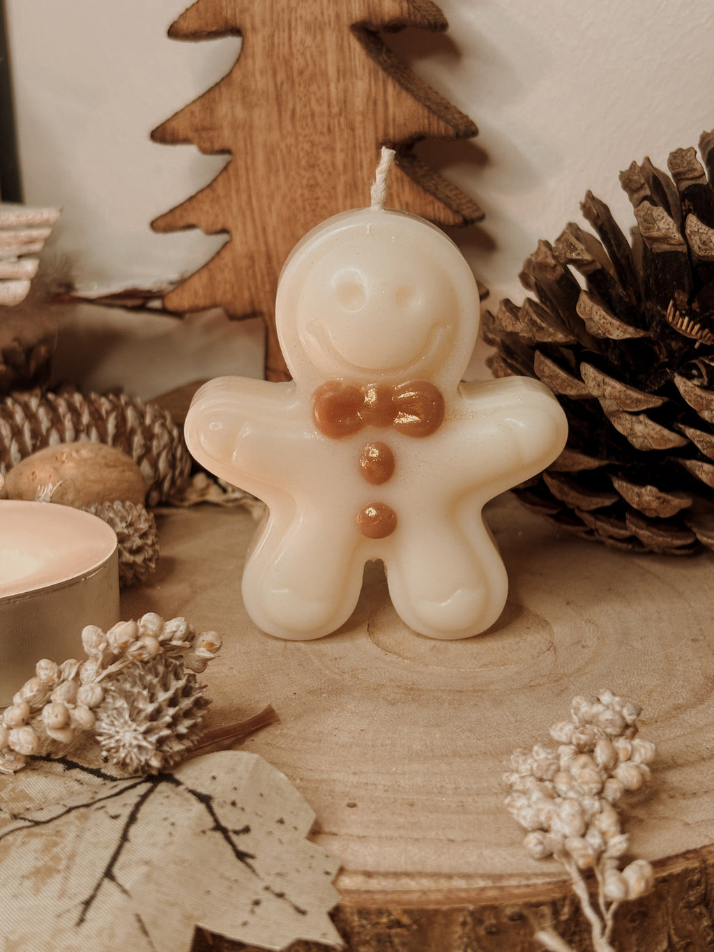 Bougie biscuit Pain d'épices blanc