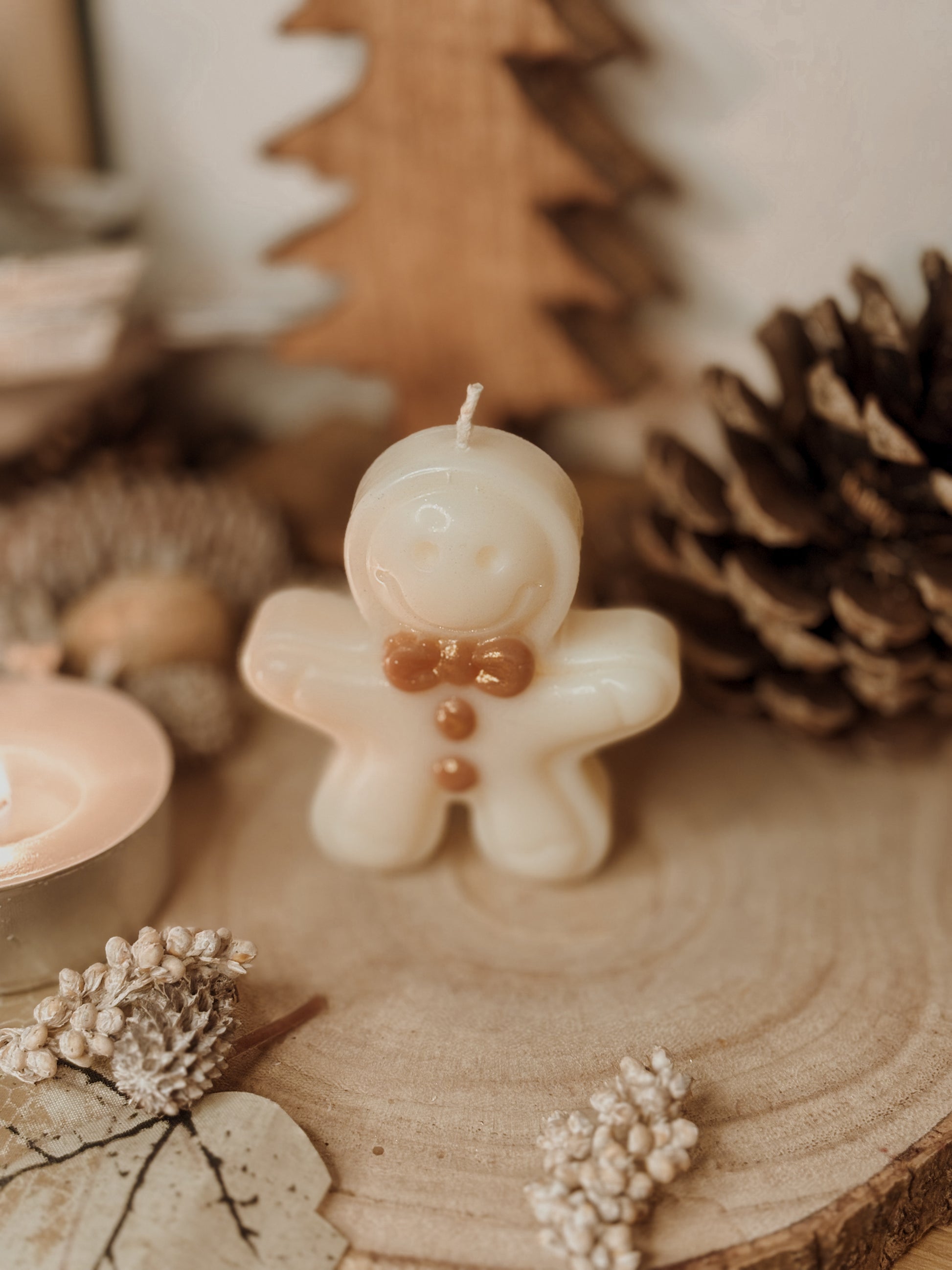 Bougie biscuit Pain d'épices blanc