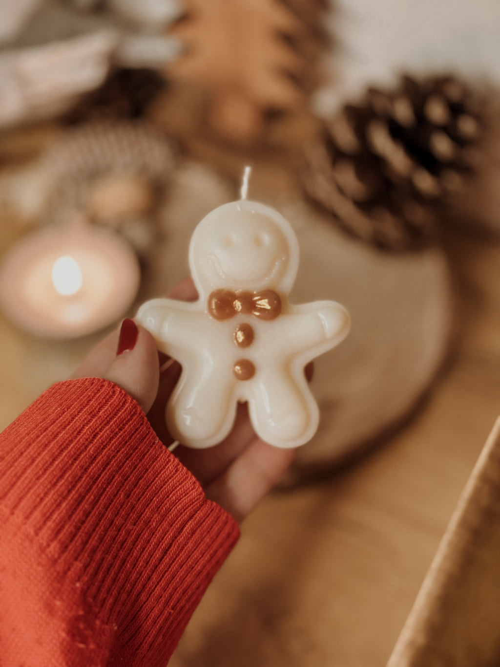 Bougie biscuit Pain d'épices blanc