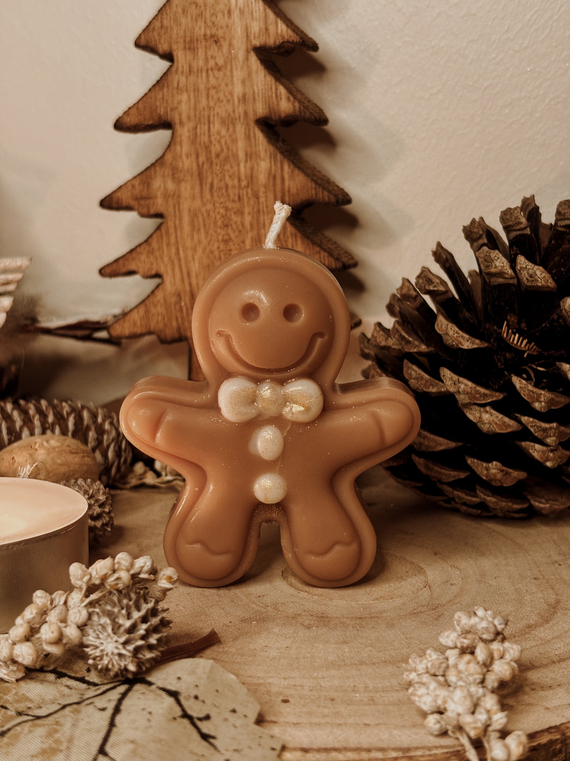 Bougie biscuit Pain d'épices marron