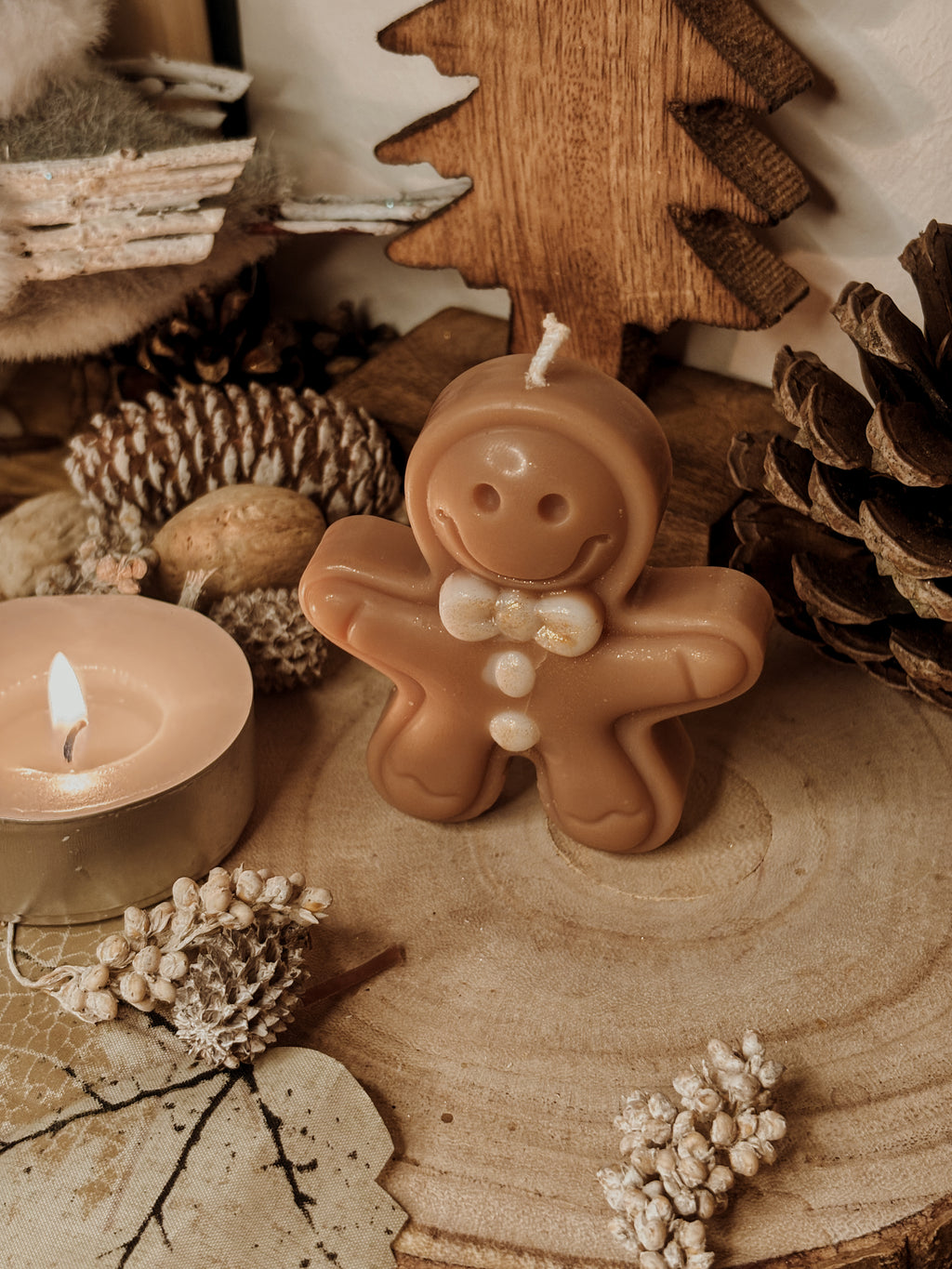 Bougie biscuit Pain d'épices marron