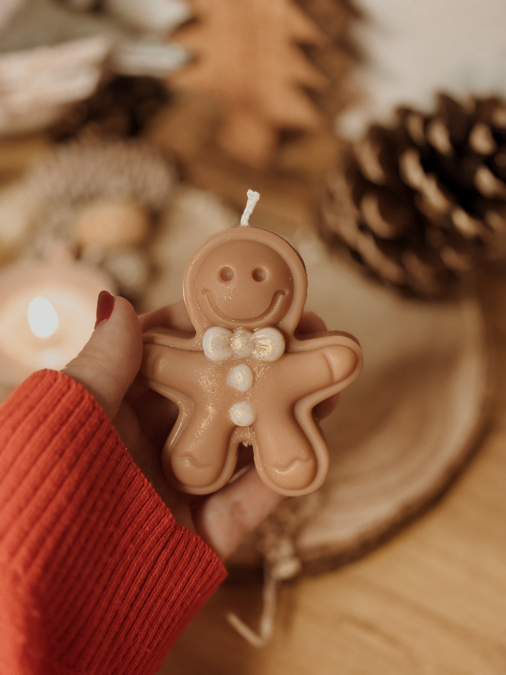 Bougie biscuit Pain d'épices marron